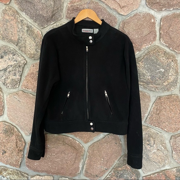 Black Fleece Bomber Jacket - Picture 4 of 5